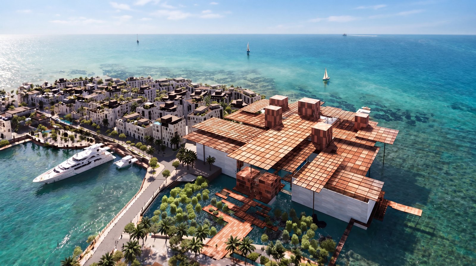 Jeddah Oceanarium architectural solar integration, Saudi Arabia
