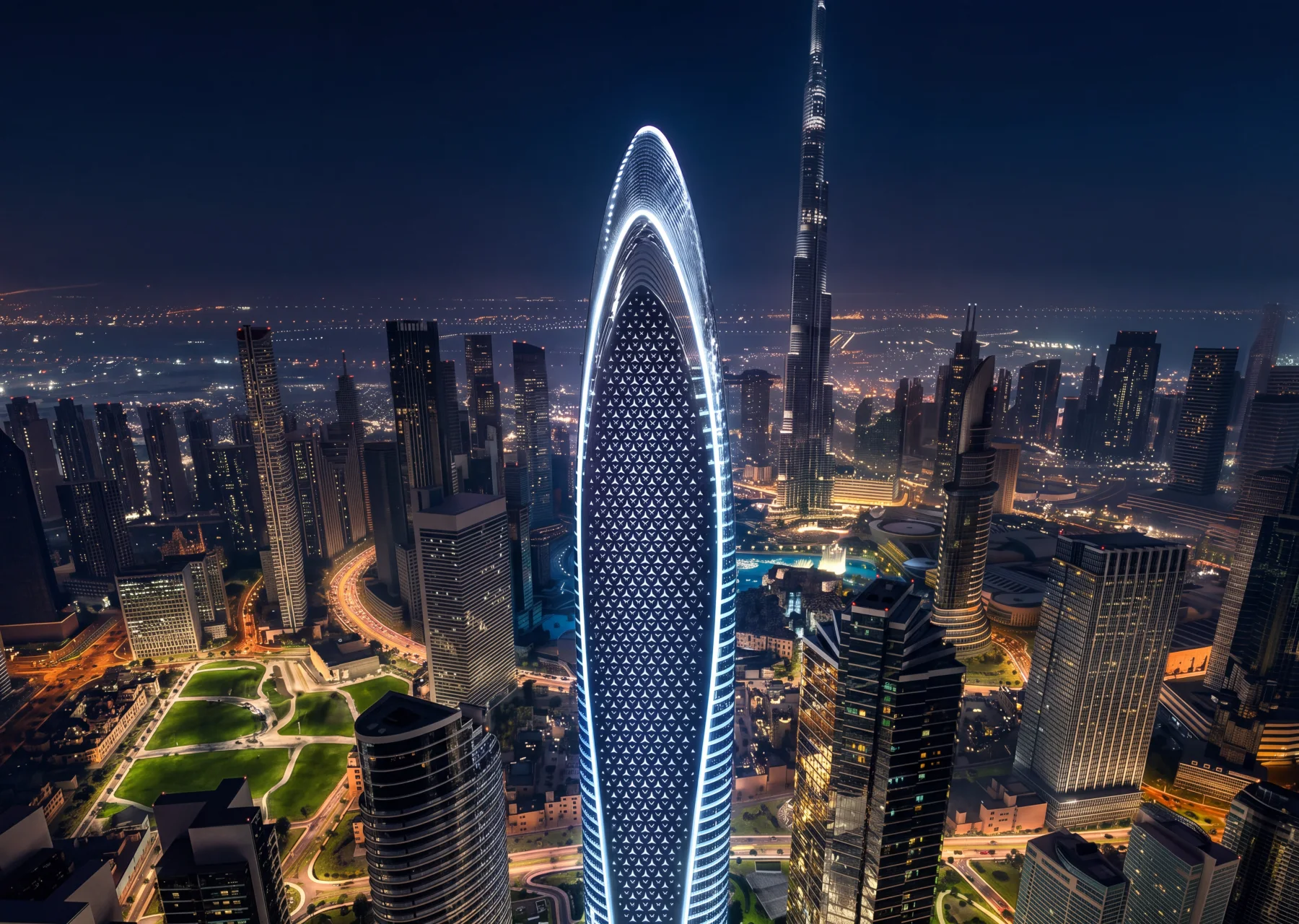 Mercedes-Benz Binghatti Tower BIPV façade, Dubai